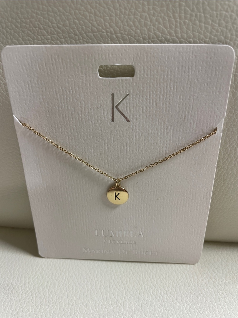 Gold “K” Marina De Buchi Initial Letter Necklace